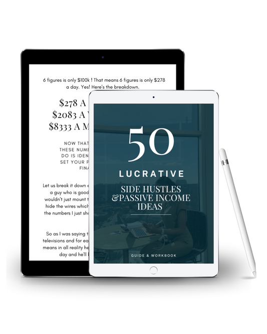 50 Lucrative Side Hustle & Passive Income Ideas Ebook